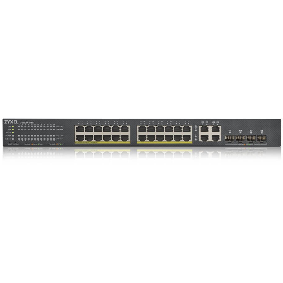 Mrežni switch ZYXEL GS1920-24HPV2 (24x Gigabit Ethernet, Power over Ethernet, Crni)-1