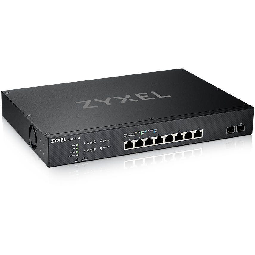 Network switch ZyXEL XS1930-10-ZZ0101F Managed L3 10G Ethernet (8x 10G, 2x SFP+, crna boja)