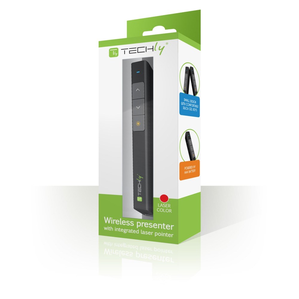 Bežični prezenter TECHLY ITC-laser26 RF crni-1