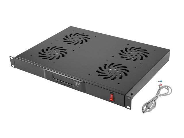 Dodatna oprema za rack LANBERG AK-1503-B (1U, 4 ventilatora, 230 V, 76 W, crna)-1