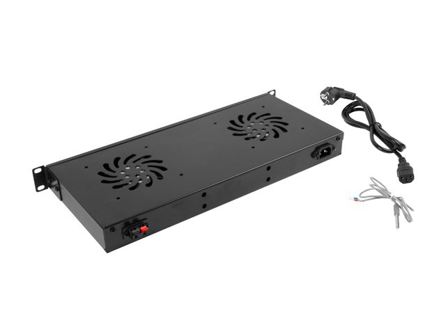 Nosač LANBERG AK-1502-B (panel s ventilatorom, 1U, crna)