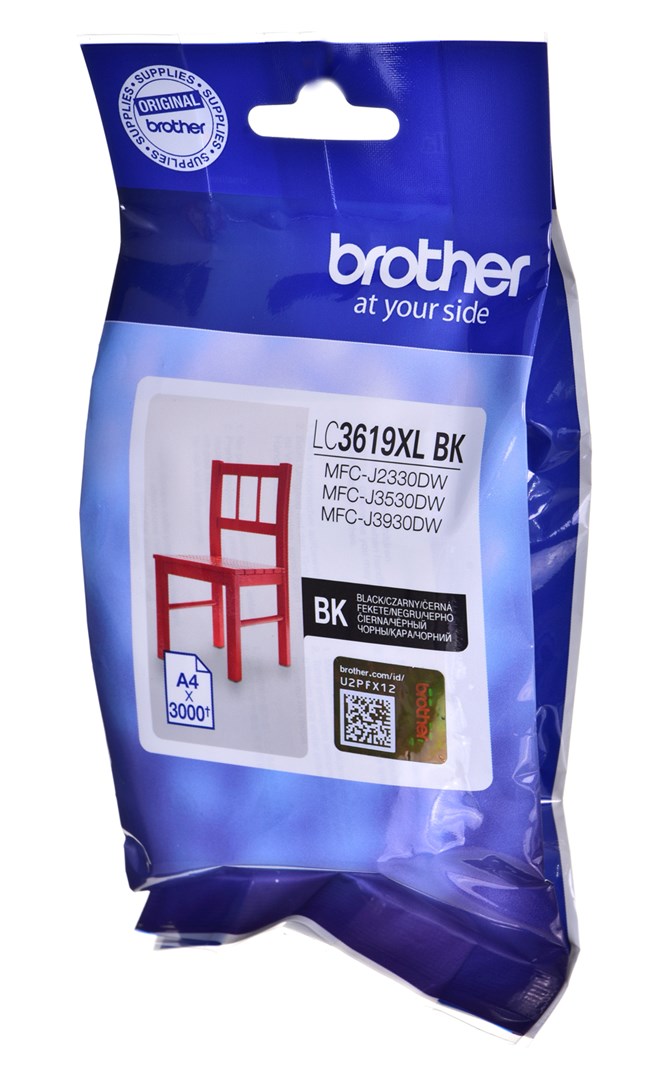 Patrona za tintu BROTHER LC-3617Y (originalna, crna)-1