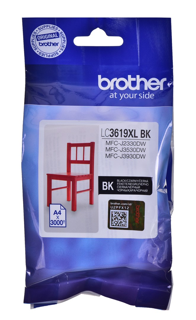 Patrona za tintu BROTHER LC-3617Y (originalna, crna)-0