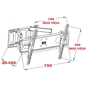 Nosač TV-a ART AR-44 (14-42", 35 kg)-5