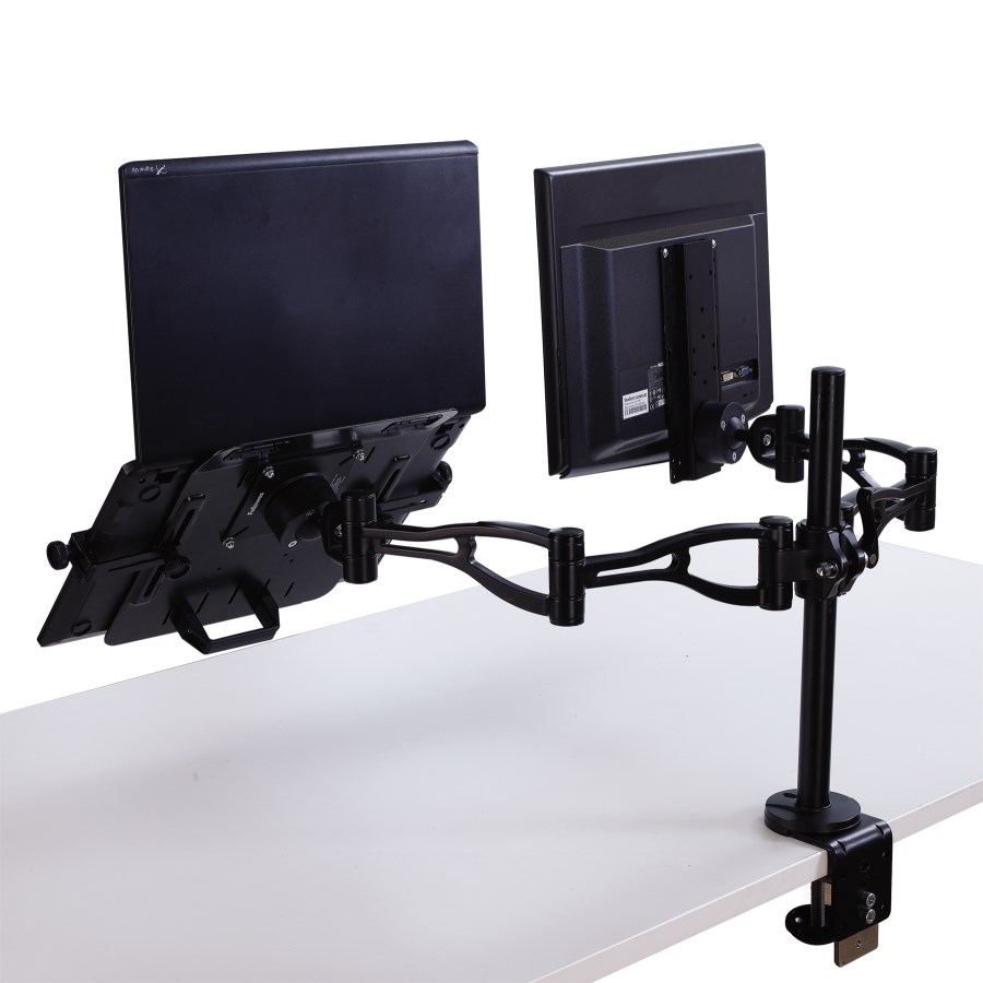 Flat panel mount arm FELLOWES Vista Shoulder (adjustable clamps, internal LTE wireless modem, steel, cable management, maximum screen size 43.2 cm, maximum weight capacity 4.5 kg, panel mounting interface 75 x 75 mm, panel mounting interface 100 x 100 mm)-4
