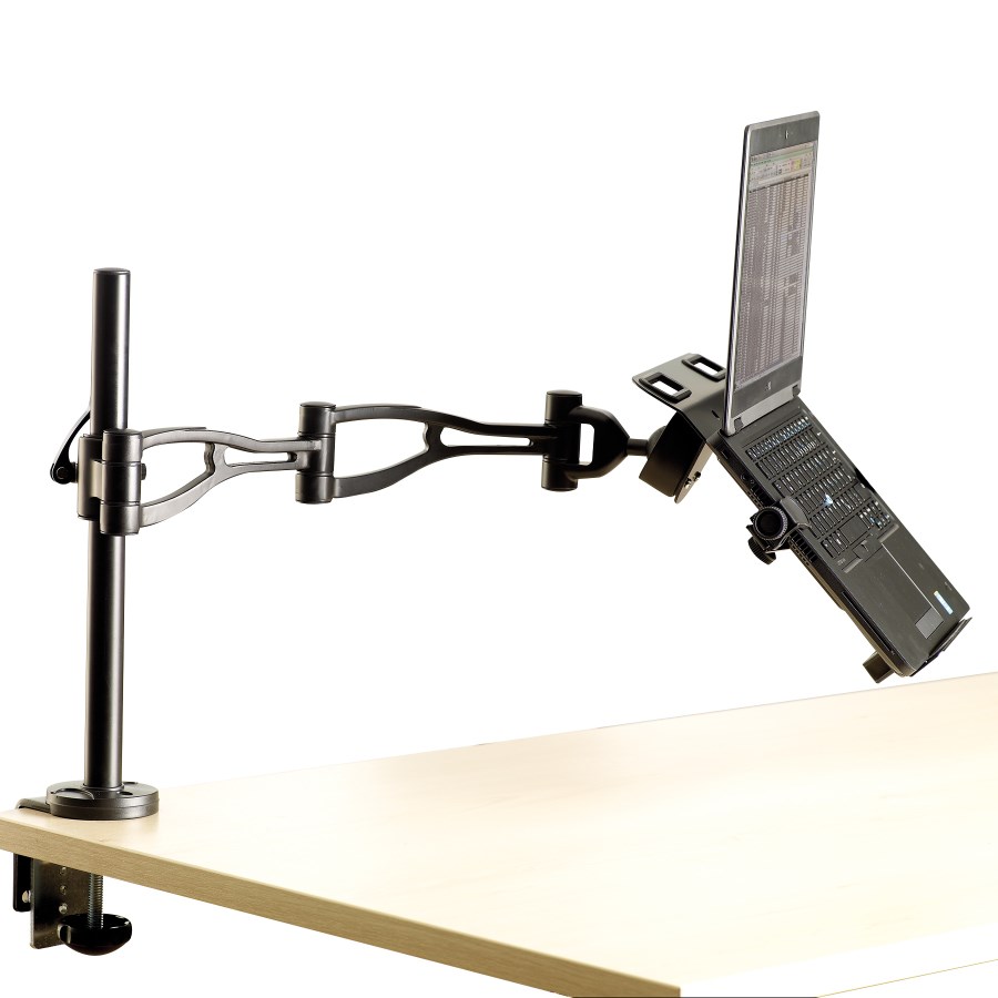 Flat panel mount arm FELLOWES Vista Shoulder (adjustable clamps, internal LTE wireless modem, steel, cable management, maximum screen size 43.2 cm, maximum weight capacity 4.5 kg, panel mounting interface 75 x 75 mm, panel mounting interface 100 x 100 mm)-7