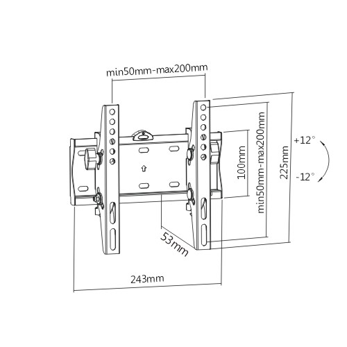 Nosač za TV zidni GEMBIRD WM-42T-02 (23"- 42", do 30 kg, nagib 12° -12°)-4