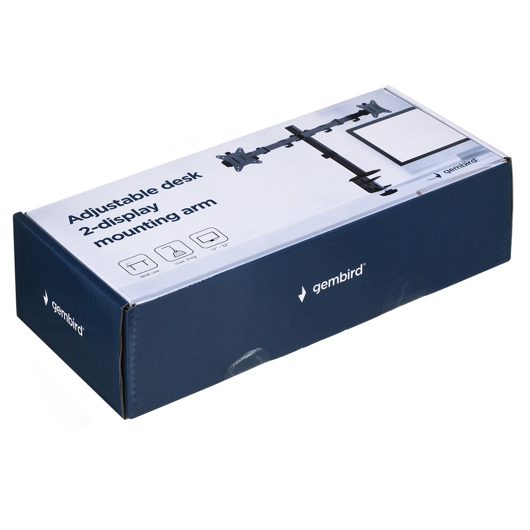 Nosač za monitor GEMBIRD MA-D2-01 (32", za stol) crna-0