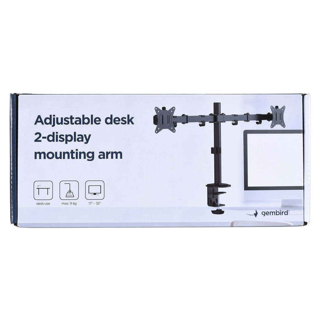 Nosač za monitor GEMBIRD MA-D2-01 (32", za stol) crna-1