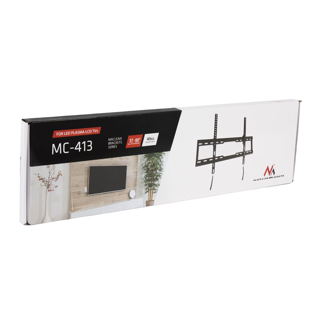 Nosač za televizor MACLEAN MC-413 (32"-80", VESA 600x400, nosivost 45kg, nagibni, univerzalni, podesivi, s libelom, montažni pribor uključen)-2