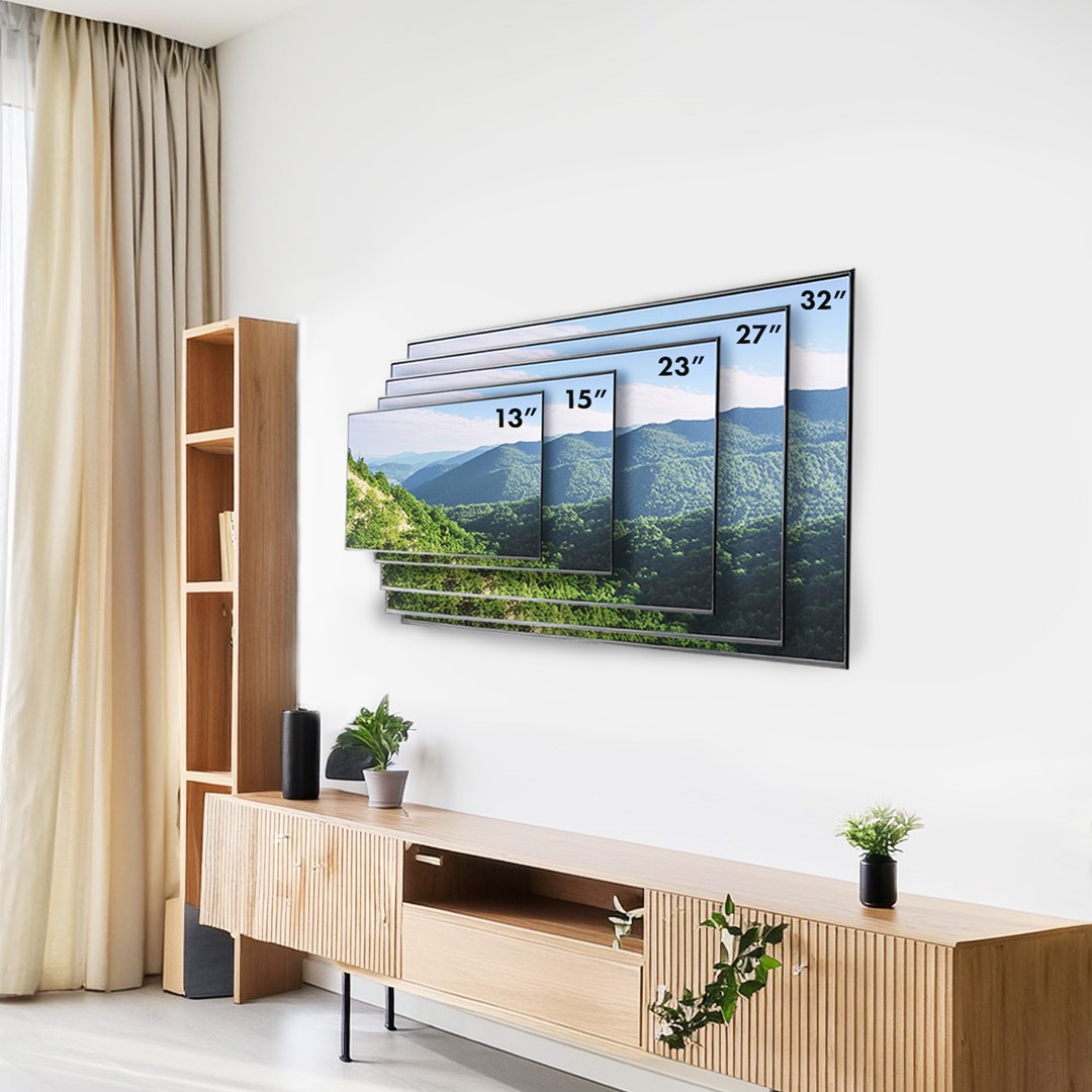 Zidni nosač za TV monitor MACLEAN MC-416 (Crna, 13"-32", nosivost do 30kg, nagib i rotacija, maks. VESA 100x100)