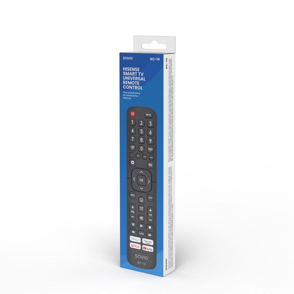 Daljinski upravljač SAVIO RC-14 zamjenski za HISENSE Smart TV-2