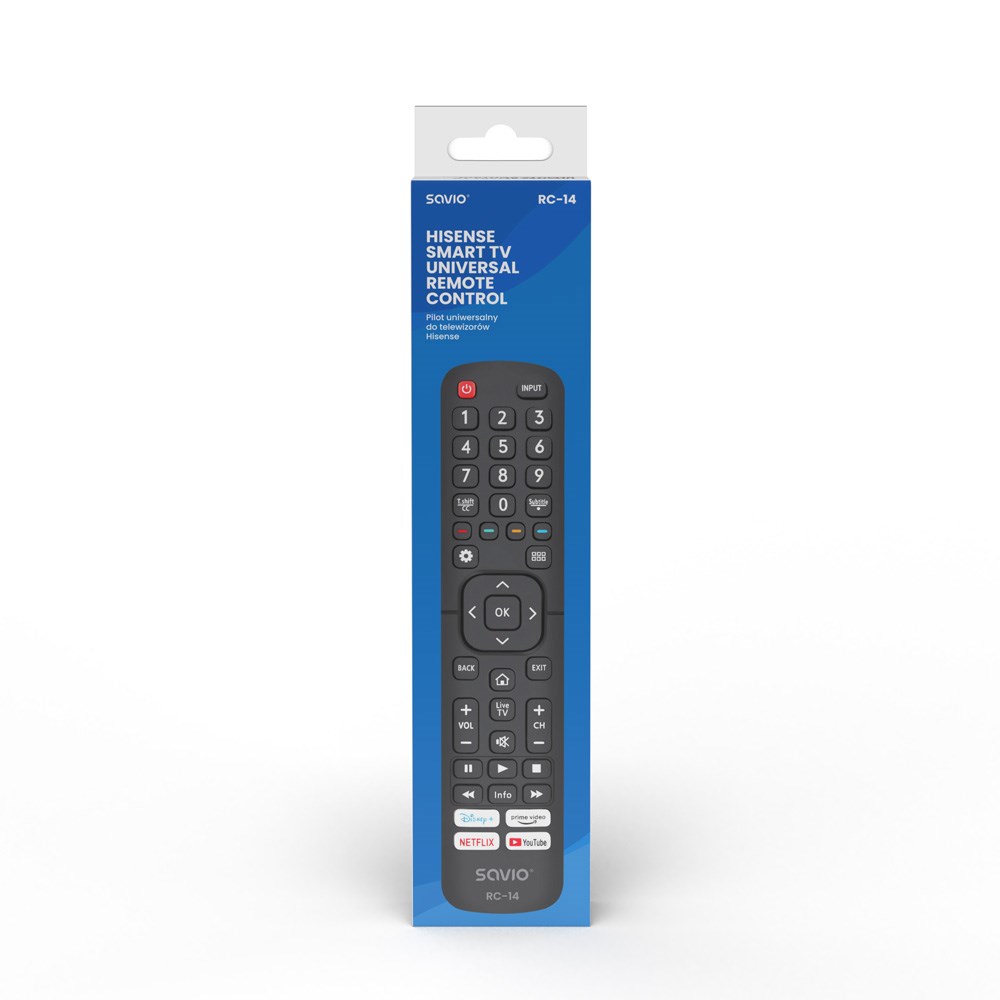 Daljinski upravljač SAVIO RC-14 zamjenski za HISENSE Smart TV-3