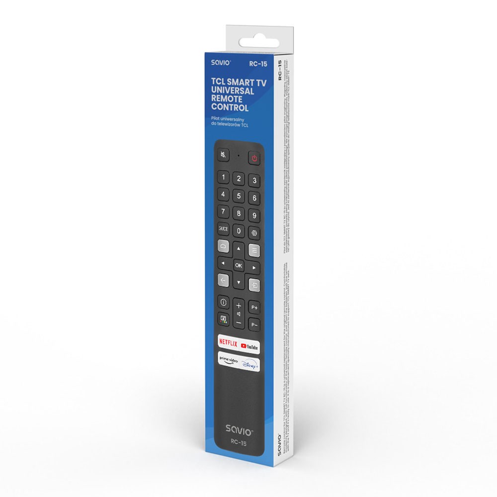 Daljinski upravljač SAVIO RC-15 zamjenski za TCL Smart TV-1