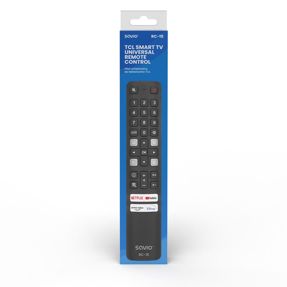 Daljinski upravljač SAVIO RC-15 zamjenski za TCL Smart TV-3