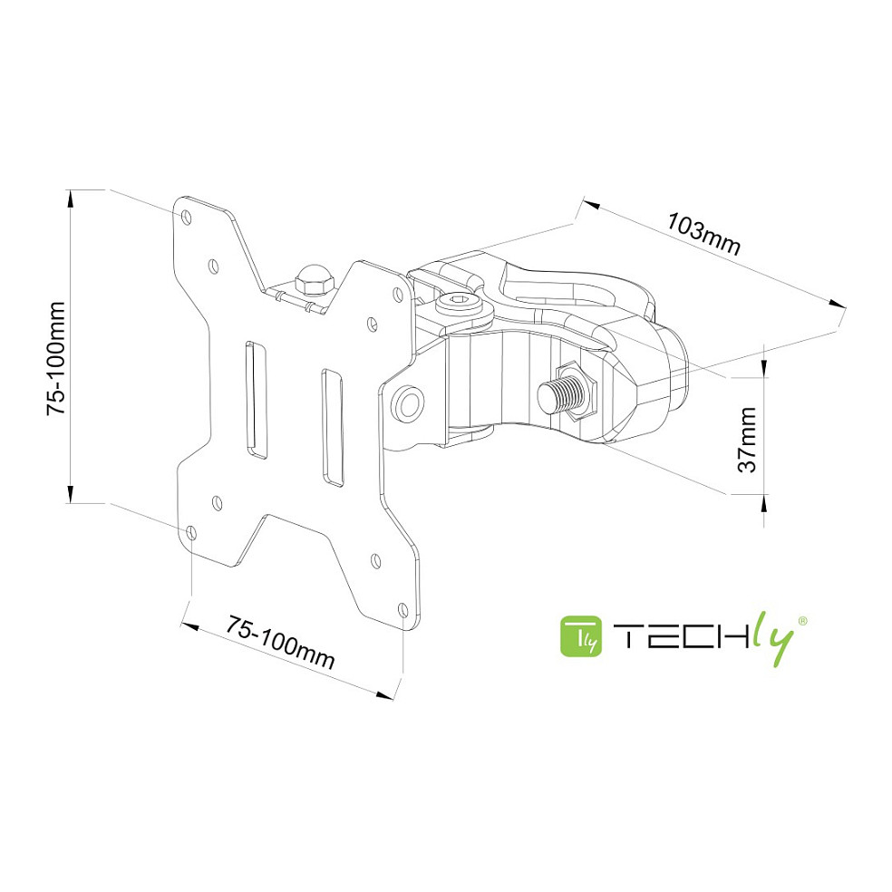 Stol TECHLY icalcd100bk (crni)-2