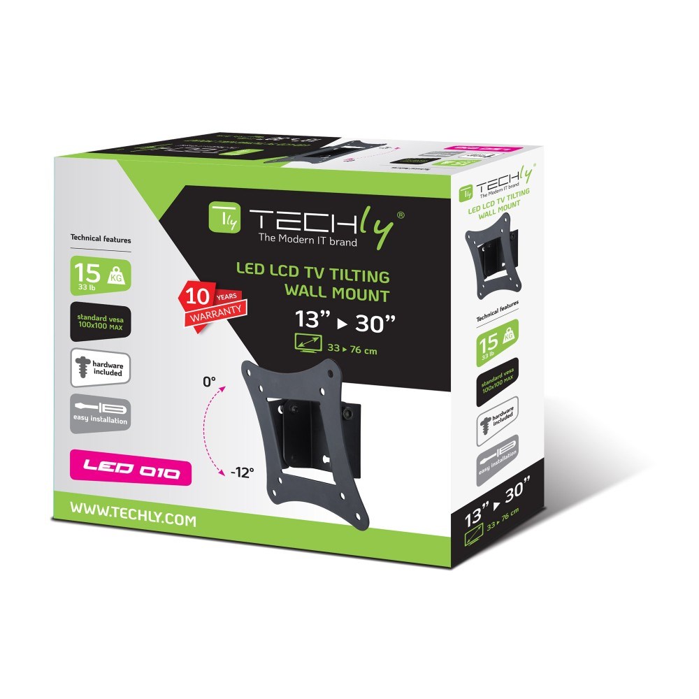 Držač za zid TECHLY ICA-LCD-900 76.2 cm (30") crna boja-2