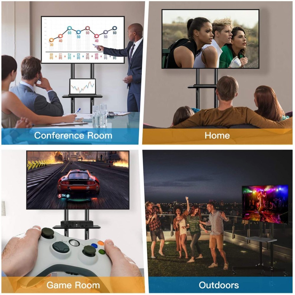 Stalak za TV podni prijenosni TECHLY (37"- 70", do 50 kg, nagib +/- 10°, podesiva visina, LCD/LED/Plazma)-6