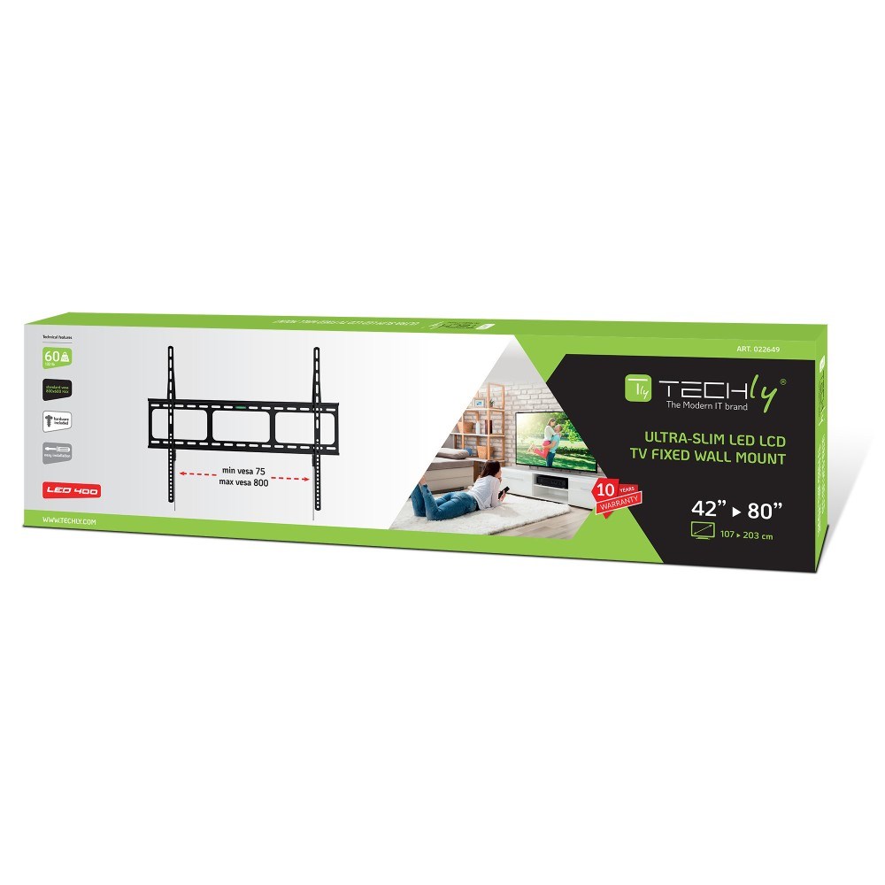TECHLY zidni nosač za LED LCD TV 42-80 ultra tanki fiksni H600mm ICA-PLB 860-2