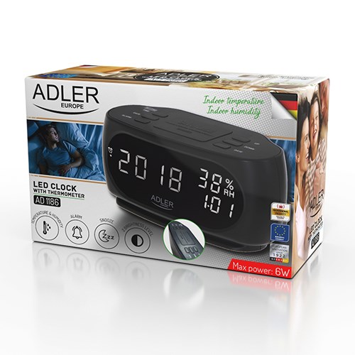 Budilica ADLER AD 1186 crna-7
