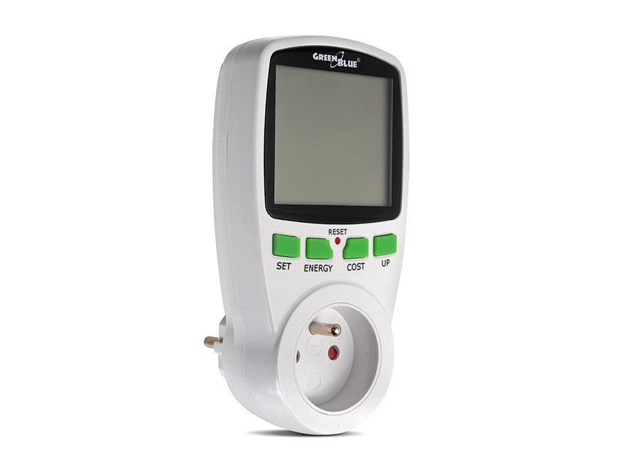 Wattmetar GreenBlue GB202 (0 - 9999 W, LCD zaslon) bijeli-3