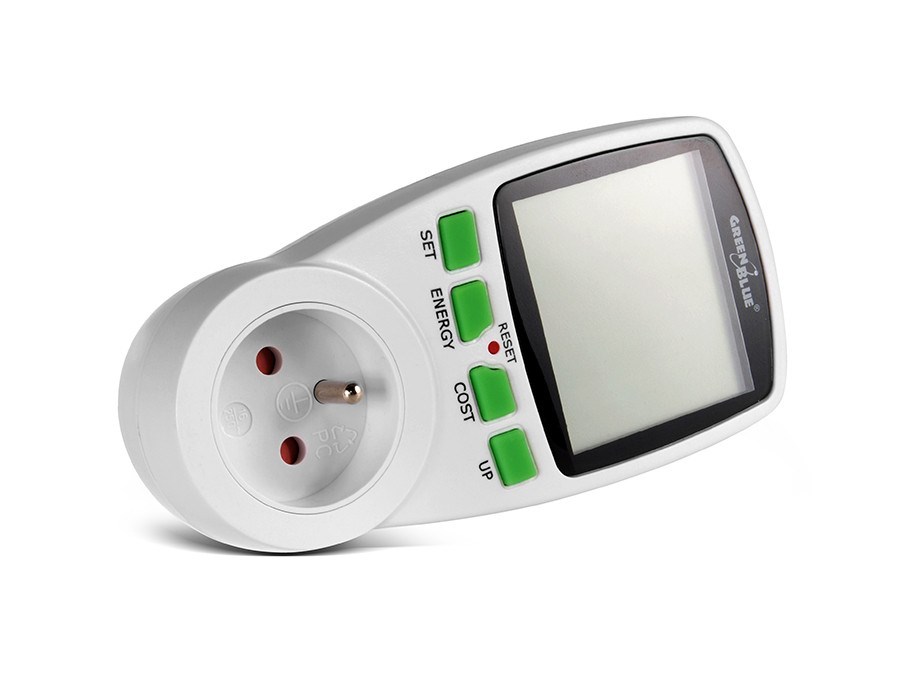 Wattmetar GreenBlue GB202 (0 - 9999 W, LCD zaslon) bijeli-5