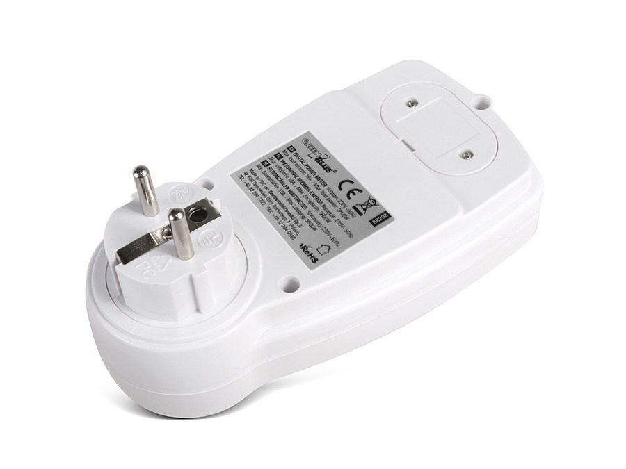Wattmetar GreenBlue GB202 (0 - 9999 W, LCD zaslon) bijeli-4