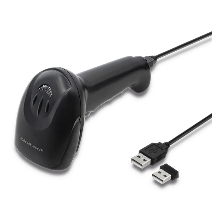 Laserski skener Qoltec 50868 (1D, 2D) crni, bežični-3