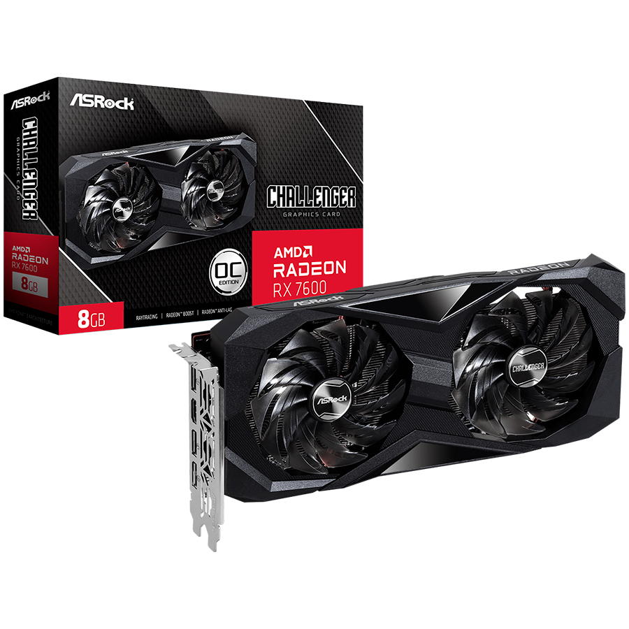Grafička kartica ASROCK Challenger 90-GA41ZZ-00UANF (8 GB, AMD Radeon RX 7600, 2695 MHz, 128 bit)-10