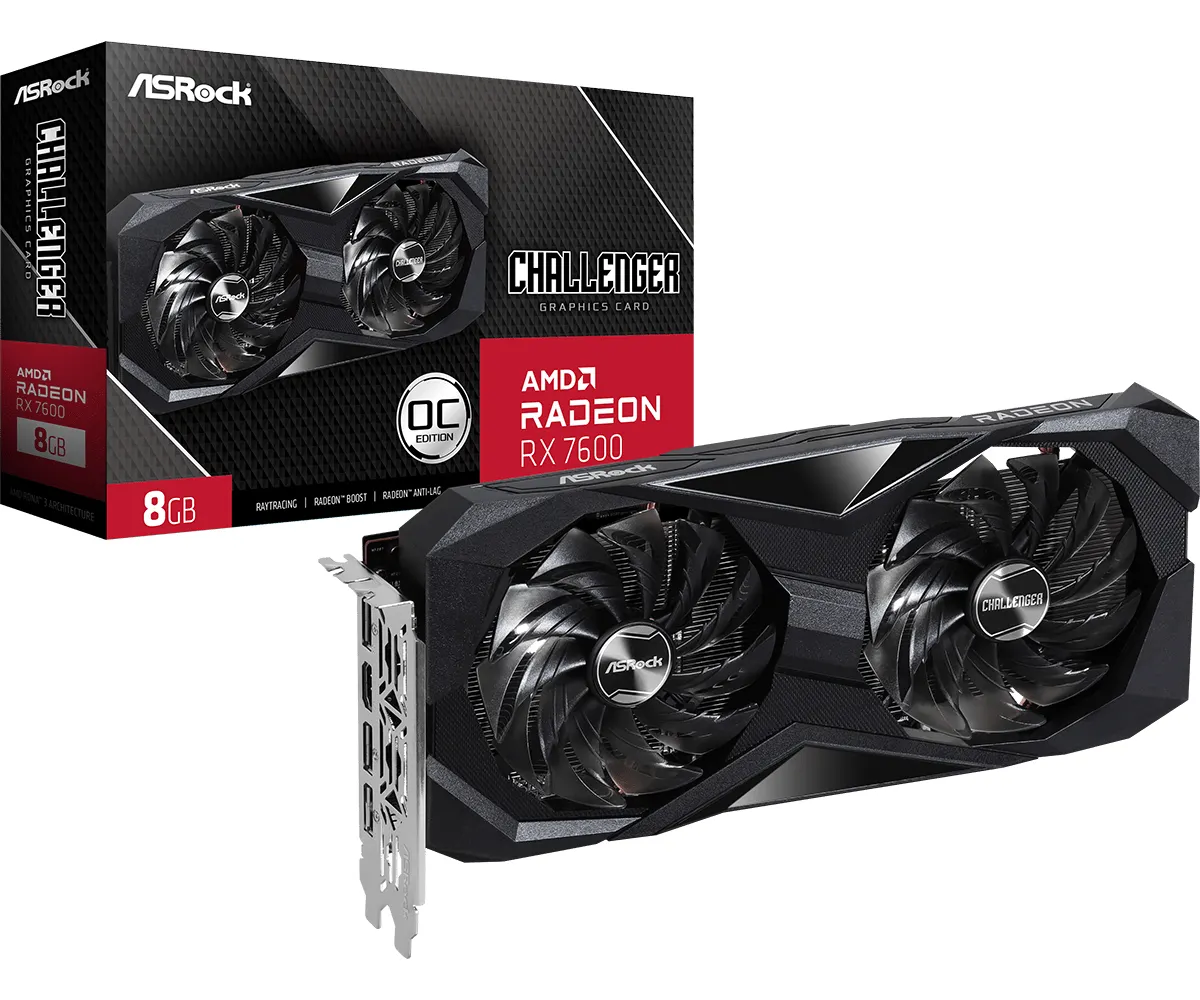 Grafička kartica ASROCK Challenger 90-GA41ZZ-00UANF (8 GB, AMD Radeon RX 7600, 2695 MHz, 128 bit)-13
