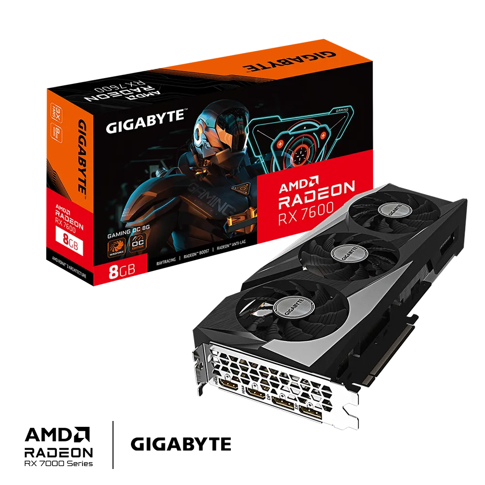 Grafička kartica GIGABYTE Radeon RX 7600 GAMING OC 8G (AMD, 8 GB GDDR6)-1