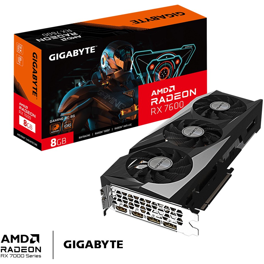 Grafička kartica GIGABYTE Radeon RX 7600 GAMING OC 8G (AMD, 8 GB GDDR6)-9