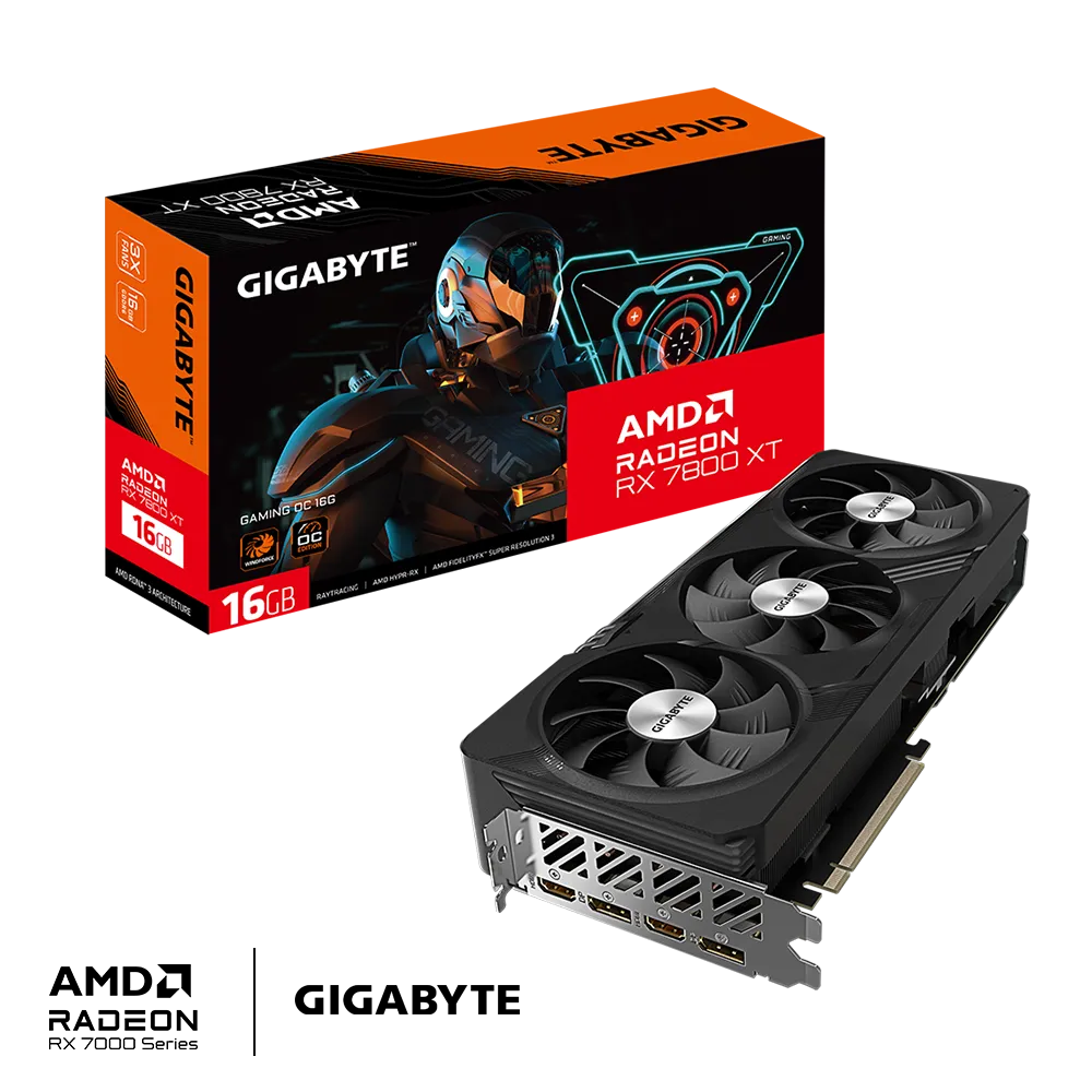 Grafička kartica GIGABYTE Radeon RX 7800 XT Gaming OC (16 GB, AMD RX 7800 XT, 2565 MHz, 256 bit)-0