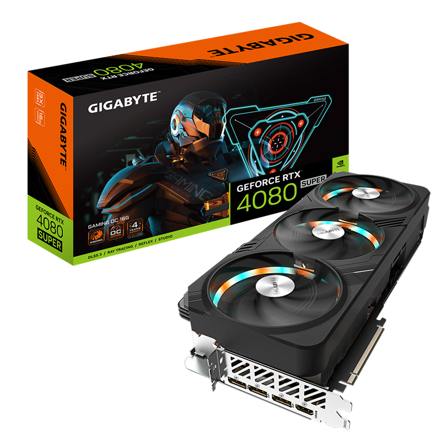 GIGABYTE Video Card NVIDIA GeForce RTX 4080 SUPER GAMING OC 16G, 16GB GDDR6X/256bit, PCI-E 4.0, 1xHDMI, 3xDP, Recommended PSU 850W, ATX-0