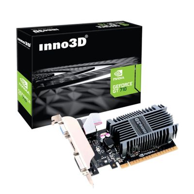 Grafička kartica INNO3D Geforce GT 710 LP (pasivno hlađenje, 2 GB GDDR3, 64 bit, PCI Express 2.0, HDMI 1.4a, DVI-D, VGA)-1