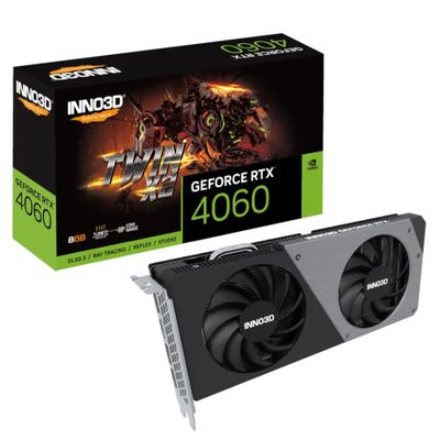 Grafička kartica INNO3D GEFORCE RTX 4060 TWIN X2 (pci-e 4.0 x16, 8gb, gddr6, 128-bit, 1.830 mhz, takt memorije 17.000 mhz, 3x display port 1.4a, 1x hdmi 2.1a, 7680x4320)-0