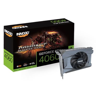 Grafička kartica INNO3D GEFORCE RTX 4060 COMPACT (pci-e 4.0 x16, 8gb gddr6, 128-bit, 1.830mhz, takt memorije 17.000 mhz, 3x display port 1.4a, 1x hdmi 2.1a, 7680x4320)-1