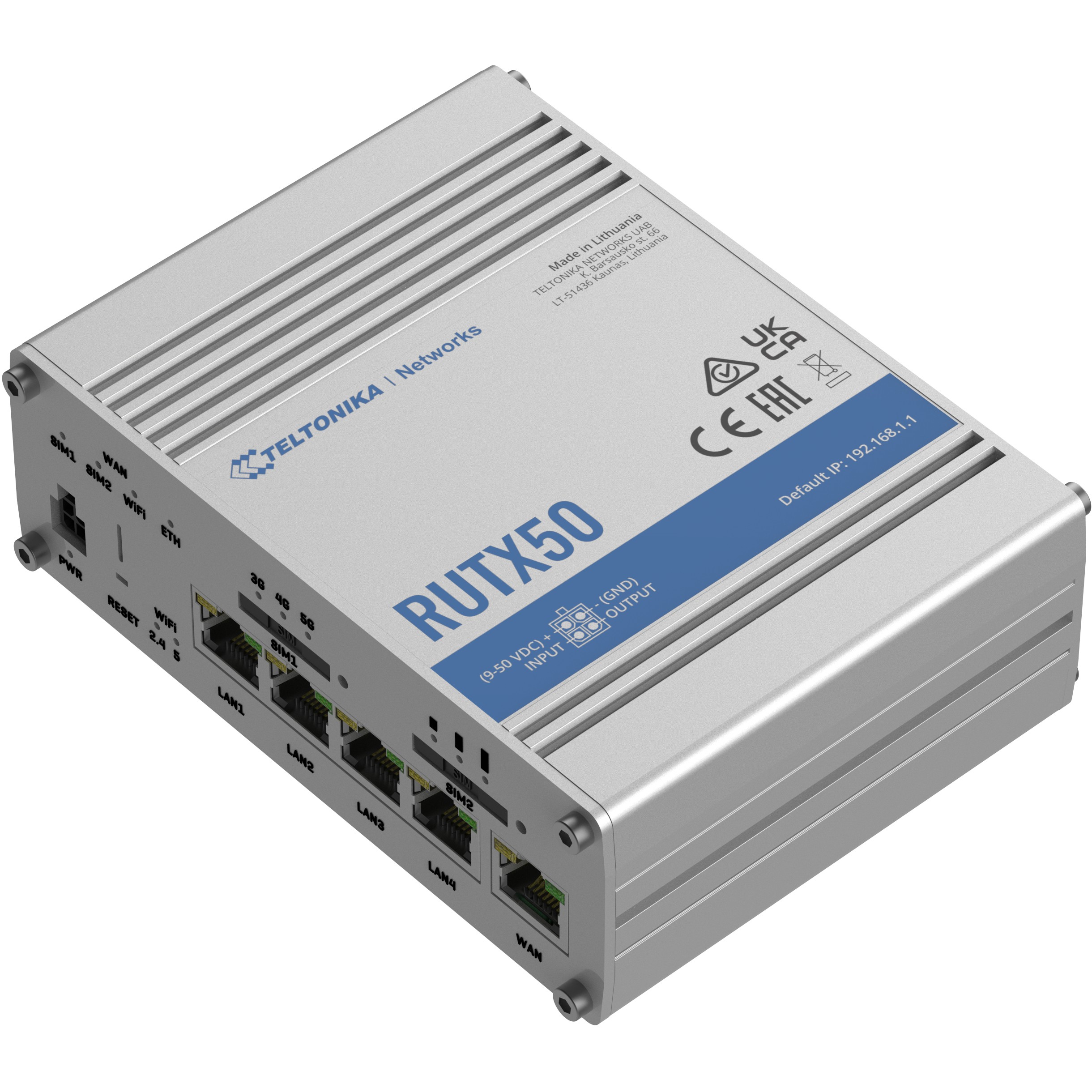 Industrijski router TELTONIKA RUTX50 (5G, Wi-Fi 5, Dual SIM, 5x RJ45 1000Mb/s)-0