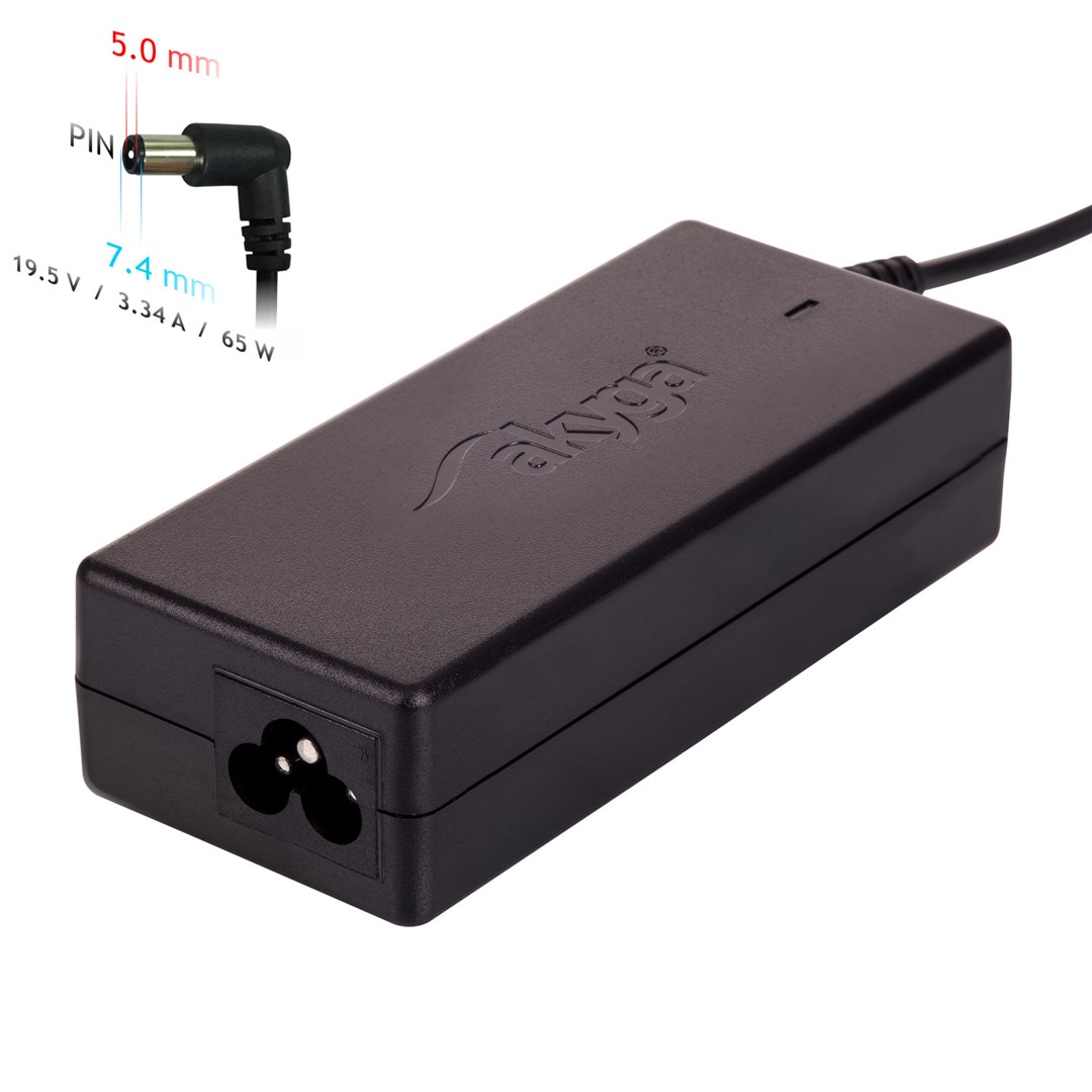 Strujni adapter/pretvarač AKYGA AK-ND-05 (unutarnji, 65 W) crni
