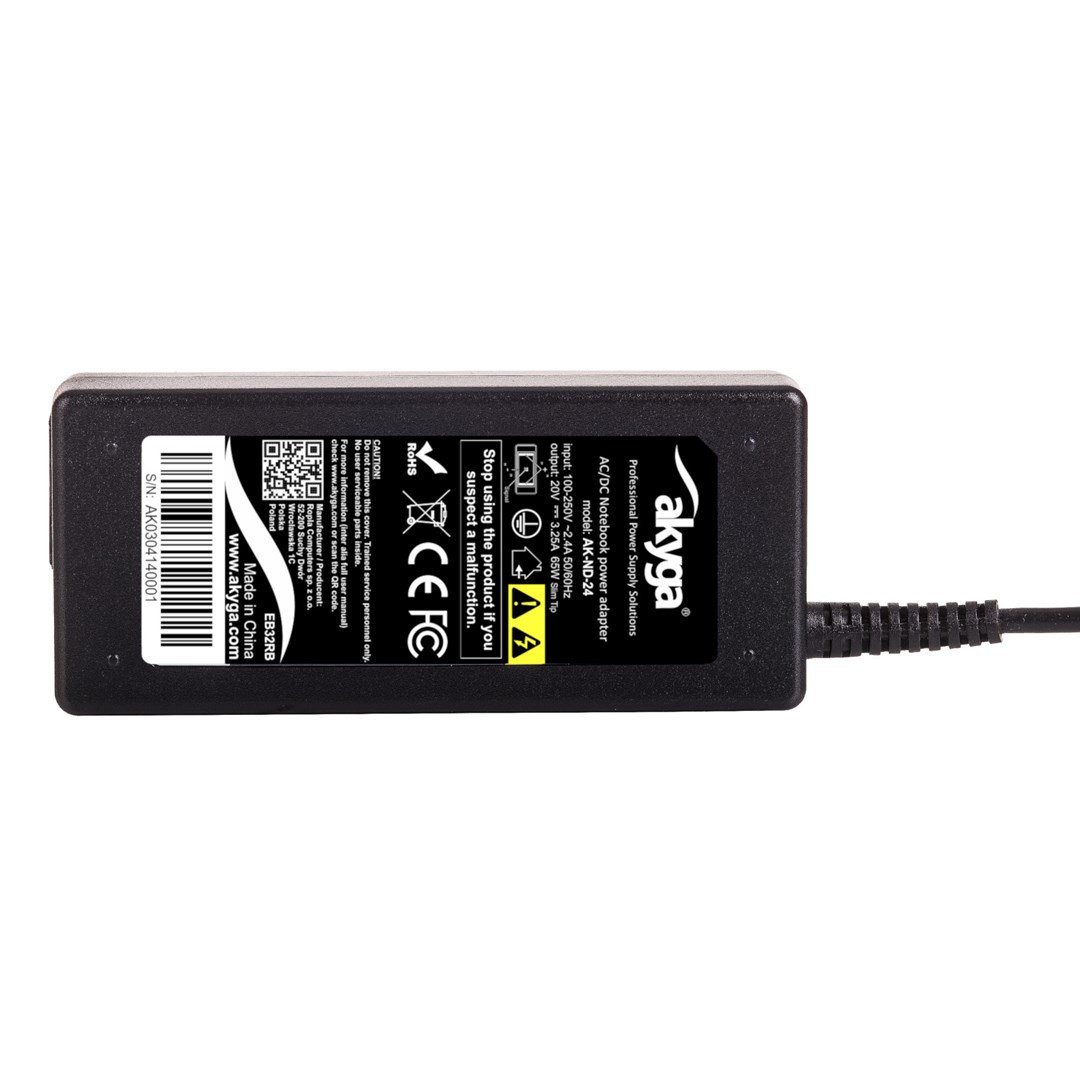 Strujni adapter/pretvarač AKYGA AK-ND-24 (unutarnji, 65 W) crni-5