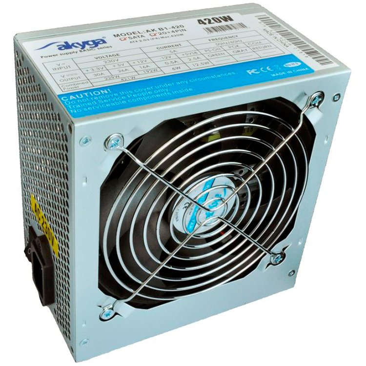 Napajanje AKYGA AK-B1-420 (420 W, 20+4 pin ATX, ATX) sivo