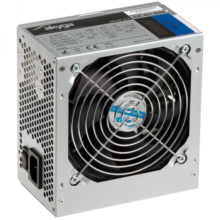 Napajanje AKYGA AK-B1-600 (600 W, 20+4 pin ATX, ATX) sivo-1