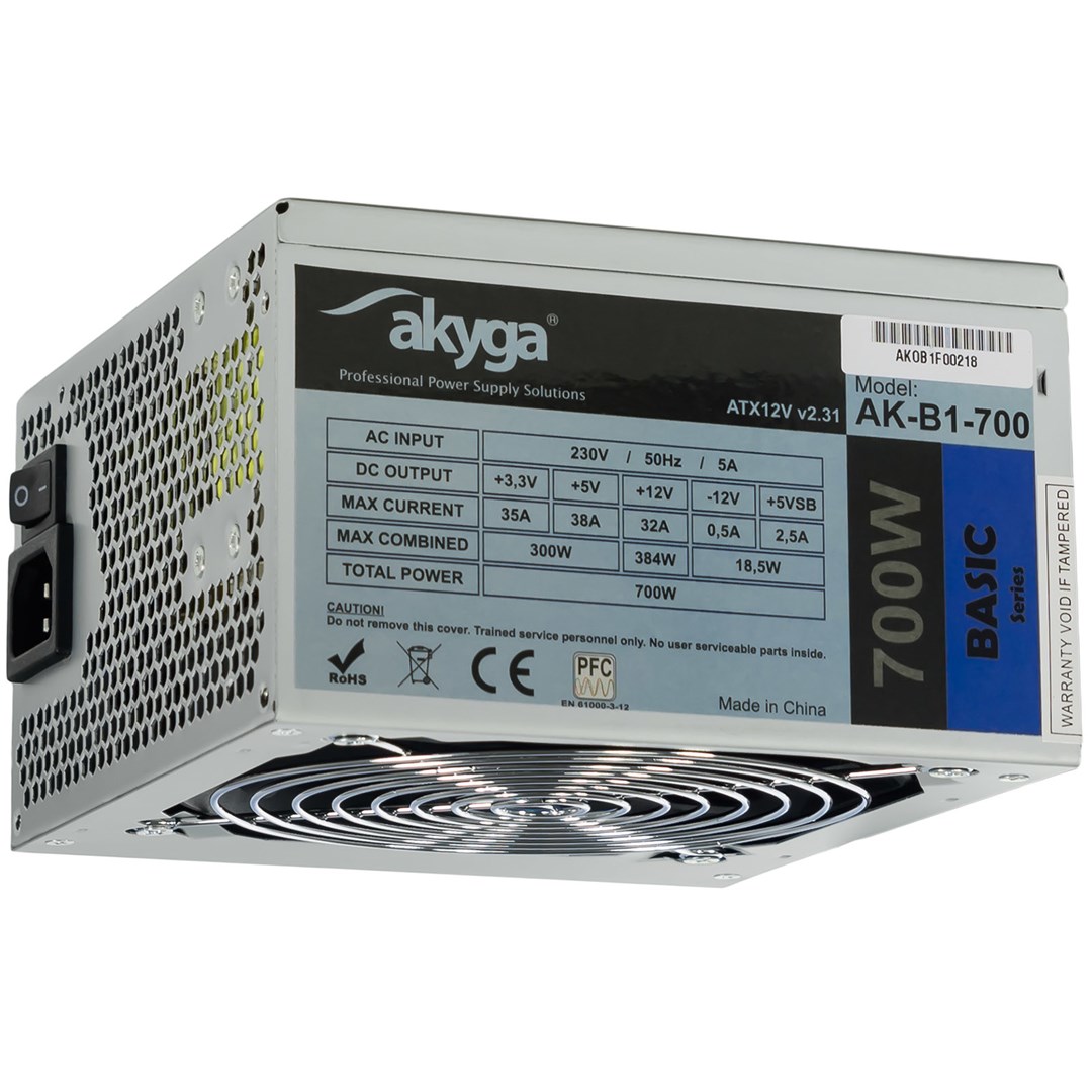 Napajanje AKYGA AK-B1-700 (700 W, 20+4 pin ATX, ATX) sivo-0