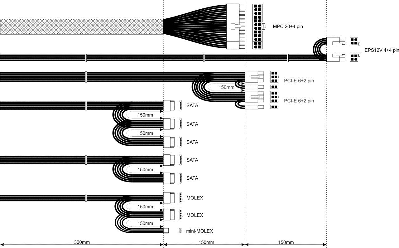 Napajanje AKYGA AK-B1-700 (700 W, 20+4 pin ATX, ATX) sivo-2