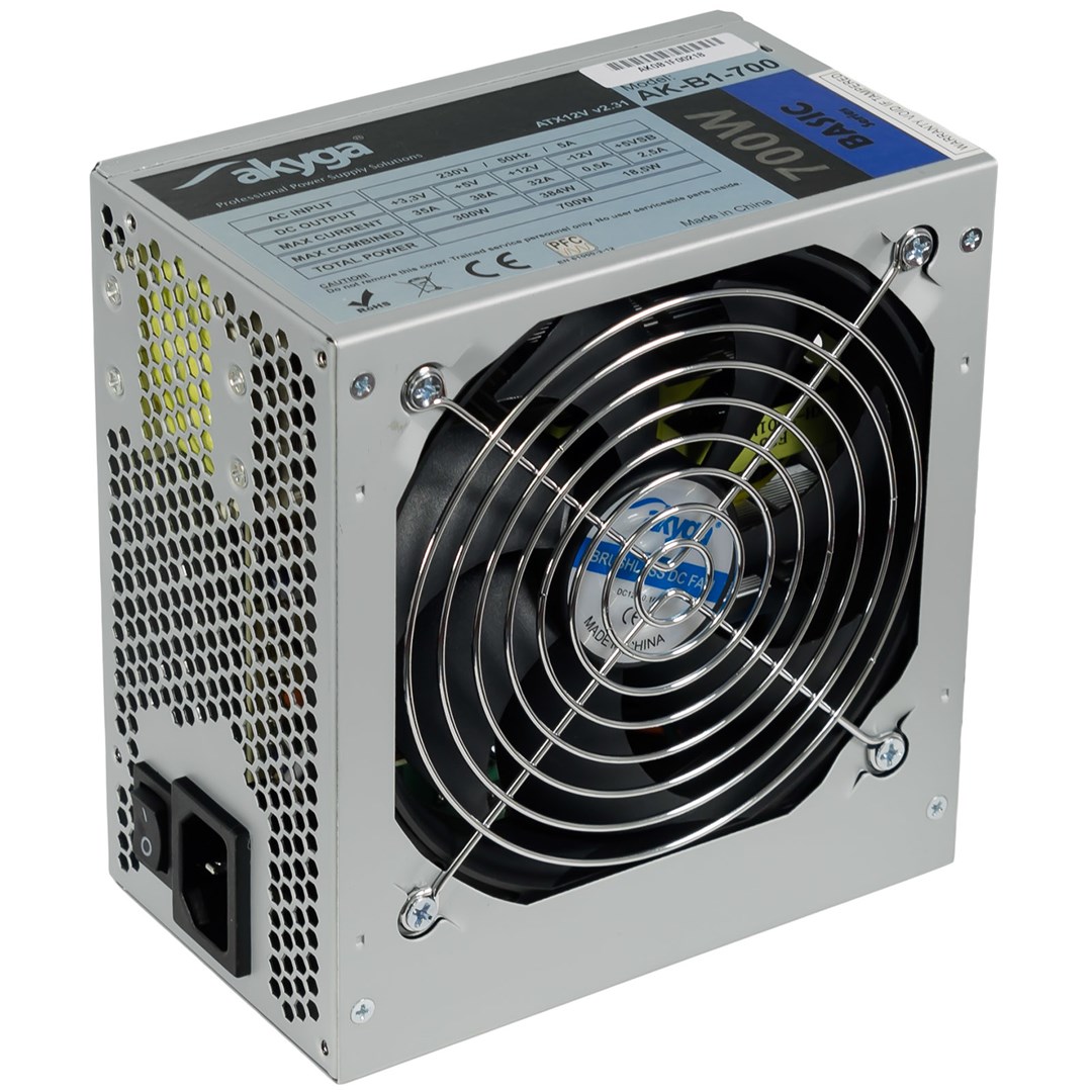 Napajanje AKYGA AK-B1-700 (700 W, 20+4 pin ATX, ATX) sivo-1