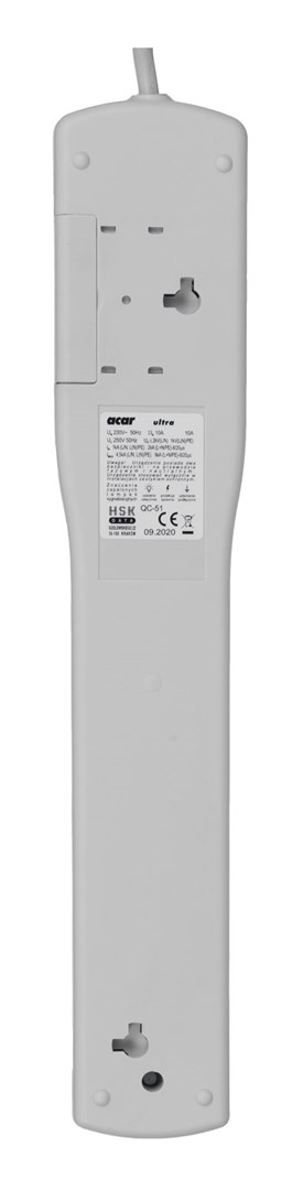 Utičnica HSK DATA acar XP ultra (5 AC outlet(s), 230 V, siva, 1.5 m)-1