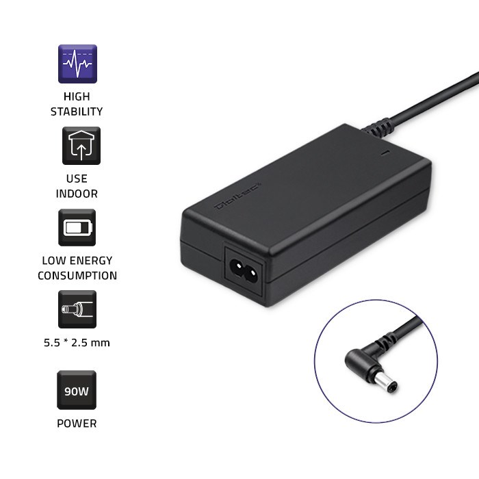 Adapter za napajanje/pretvarač Qoltec 50071.90W (unutarnji) crni-4