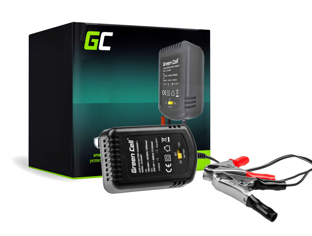 Green Cell ACAGM05 vehicle battery charger 2/6/12 V crna-0