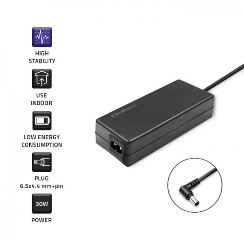 Qoltec 52400 Power adapter for Samsung monitor 30W | 14V | 2.1A | plug 6.5*4.4 | + power cable-2