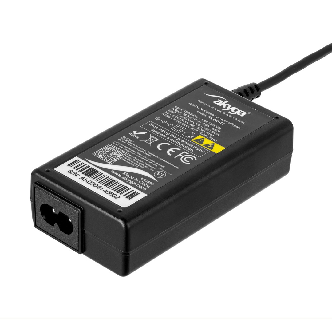 Strujni adapter za laptop AKYGA AK-NU-12 (unutarnji) crni-3